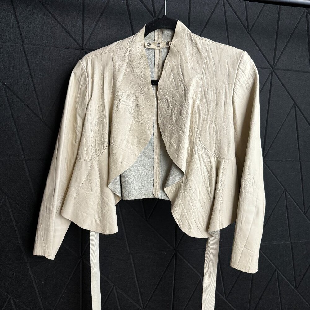 YA-YA CREAM LEATHER BOLERO - M